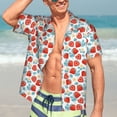 thumbnail image 5 of Yiaed Strawberries Print Hawaiian Shirt for Men Short Sleeve Button Down Shirts Beach Shirts for Men-Medium, 5 of 5