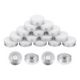 thumbnail image 1 of Uxcell Tapas Flip Off de 20 mm 100PCS Sellos Sin Rebabas Tapas Flip Off para Frascos de Vidrio Botellas Liofilizadas, Blanco/Plata, 1 of 6
