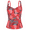 Red&white Floral, variant on Hilor Women's Tankini Tops Tummy Control Swimsuits Cross Back Bathing Suit Top
