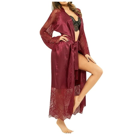 

Qcmgmg Women One Piece Pjs Robe Floral Long Pj Sets Onesies Sleepwear Strap Pajamas M
