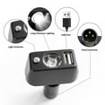 thumbnail image 5 of MediNex Plastic Electric Wheelchair Light with USB Charging Port, ,Adjustable Head, 3-Pin XLR Plug,Black, 5 of 6