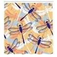 thumbnail image 3 of Ambesonne Animal Shower Curtain, Dragonfly Pattern Boho, 69"Wx84"L, Multicolor, 3 of 5