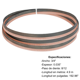 thumbnail image 1 of Sierra Cinta Bimetálica Maraga 3/4" x .035" x 192.96" (4.9 m) 8/12 TPI para Corte de Metal y Acero, 1 of 1