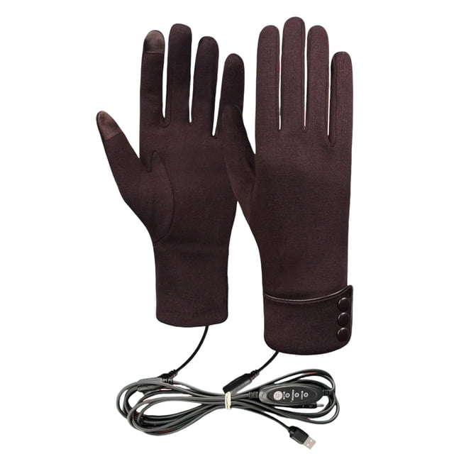 Gants Chauffants Rechargeables USB / Chauffe-Mains Chauffants Sans Doigts pour Hommes et Femmes / Gants Portatifs Rechargeables pour Activités de Plein Air, Ski, Randonnée et Temps Froid