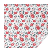 60x60 Inch Waterproof Square Tablecloth, Thickened Polyester Table Cover for Dining & Parties, Floral Print