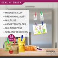 thumbnail image 3 of Simply Served Seal N Snack Clips magnéticos para chips, empuñaduras multiusos para almacenamiento de cocina, mantiene los alimentos frescos de despensa, colores neutros surtidos,, 3 of 10