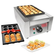 ALDKitchen Takoyaki Electric Grill | 28 Pcs | Nonstick Molds | No plug | Stainless Steel