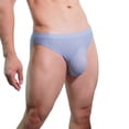 thumbnail image 2 of HVOBTTY Mens Fashion Classic Briefs, Everyday Comfortable Briefs for Men, Men's Casual Soft Solid Color Ice Silk Breathable Seamless Sports Briefs Sky Blue, M, 2 of 4