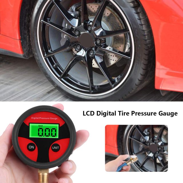 Medidor de presión digital, 0-200PSI LCD Medidor de presión de aire de neumático digital para neumáticos para automóviles, camiones, motocicletas Ecomeon no