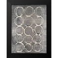 thumbnail image 2 of Willett, Michael 19x24 Black Modern Framed Museum Art Print Titled - Concentric Metallic in Pearl White, 2 of 5