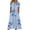 Blue, variant on Rutainlusire Womens Dresses Clothes,Fashion Women Casual Loose Butterfly Printing V-Neck Short Sleeve Button Pockets Long Dress