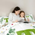 thumbnail image 5 of Feelyou Cartoon Monogrammed T Bedding Comforter Set for Kids, Jungle Raccoon Twin Comforter Sets, Cute Animal Wildlife Reversible Bedding Set, Microfiber Bedroom Decor, 2 Pieces, 5 of 8