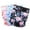 Peony Flower, variant on Paw Legend Reusable Female Dog Diapers Pack of 3, No Leak Doggie Diapers for Heat Cycle, Black, Blue, Pink, Small