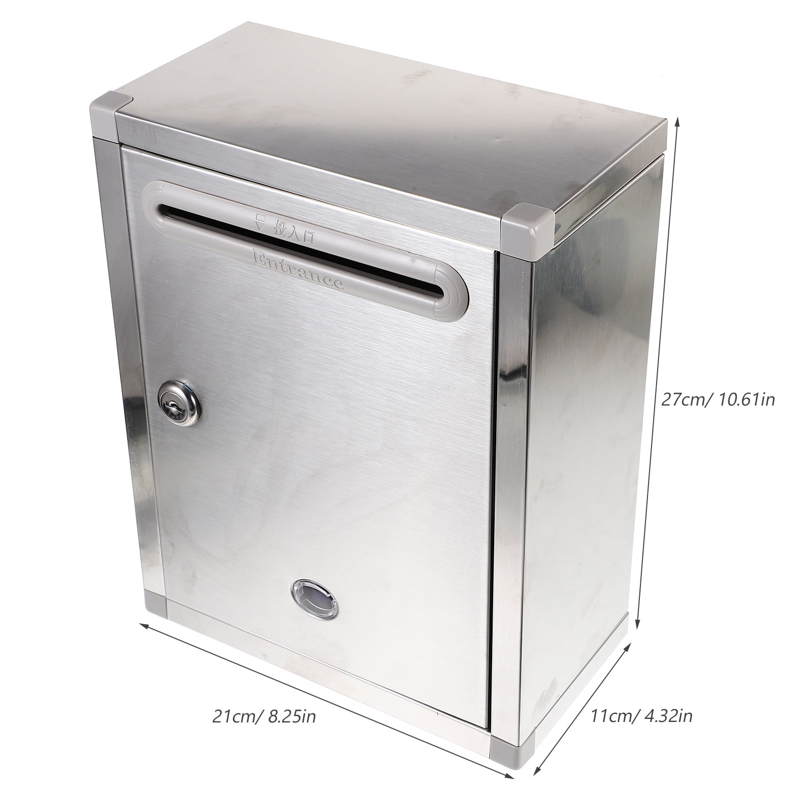 Mailbox Mailboxes Exterior Mounted Office Silver