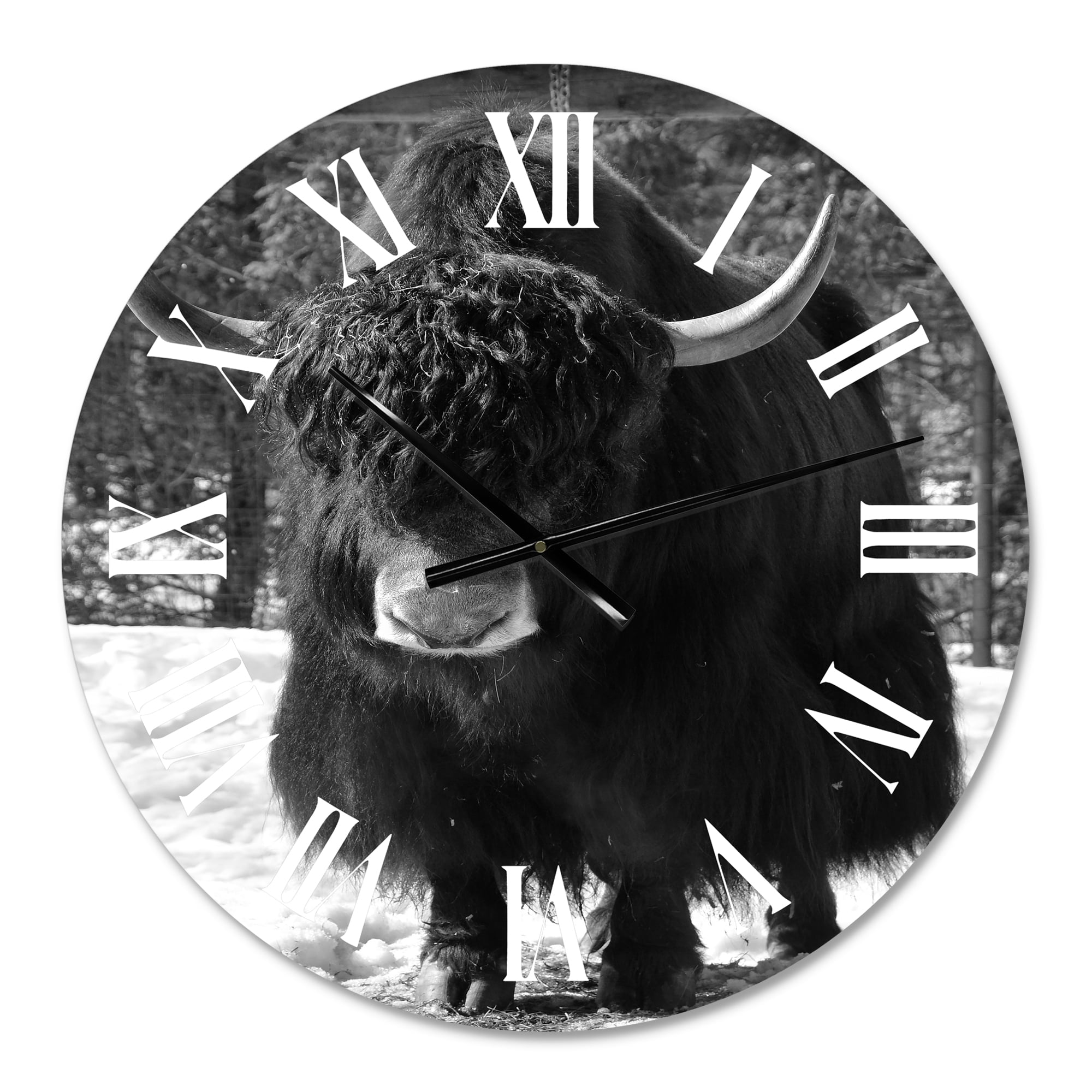 Designart 1 in Quartz Farmhouse Wall Clock