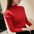 thumbnail image 1 of AMERTEER Femmes Slim Knit Bassic Tops Automne Hiver Pull Femmes Pull à Manches Longues, 1 of 6