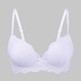 thumbnail image 2 of Sopiago Women's Full Coverage Bras Unlined Lace Sexy Plus Size Seamless Bra for Women White,L, 2 of 7