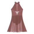 thumbnail image 5 of MSemis Women's Lyrical Dance Costume Modern Contemporary Dance Dress Dusty Pink S, 5 of 6
