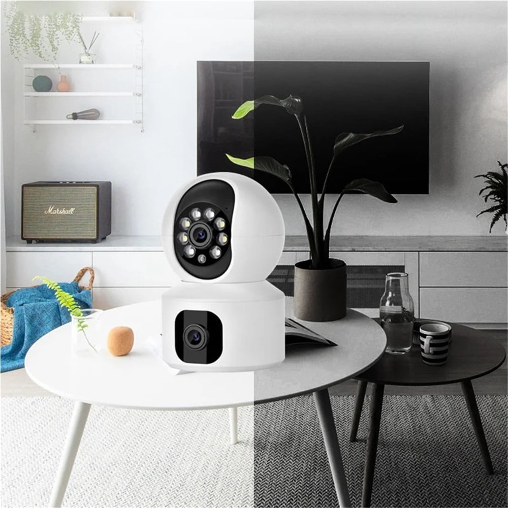 WiFi 4K 8MP Dual Screen WiFi IP Camera Indoor Two Way Audio IP Wireless CCTV Video Surveillance Mini Baby Monitor