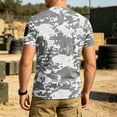 thumbnail image 4 of Homeyce Camo Shirts for Men Short Sleeve Graphic Camo Shirt Summer Lightweight Camouflage T-Shirt Crew Neck Top Pullover,Gray S, 4 of 5