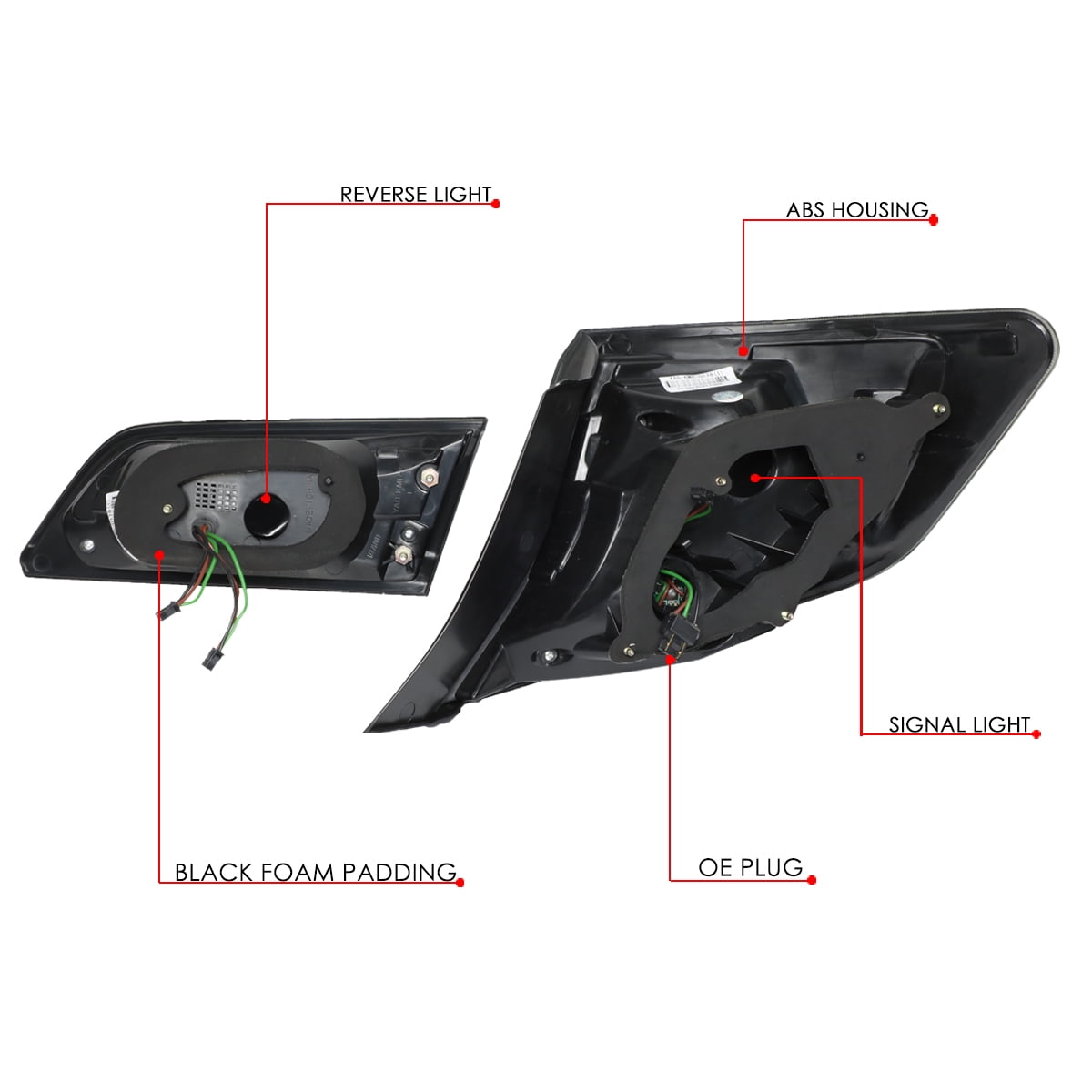 Car & Truck Parts Fit 1214 Toyota Camry Pair Smoked Housing Tail Light