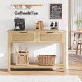 thumbnail image 1 of EDTara Wooden Sofa Table, Fluted Entryway Console With 2 Drawers for Foyer or Living Room, 1 of 7
