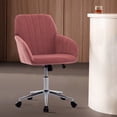 thumbnail image 2 of Wide Backrest & Cushion Gold Base Enhanced Stability Velvet Office Chair Home/Office Furniture, 2 of 9
