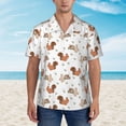 thumbnail image 2 of Fotbe Rabbit And Squirrel Hawaiian Shirt for Men Unisex Summer Beach Casual Short Sleeve Cotton Linen Button Down Shirts-3X-Large, 2 of 5