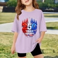 thumbnail image 2 of Neon 3D Graphic Print Boys Girls Summer Tees Short Sleeve Cool Tops for 8-12 Years, 2 of 4