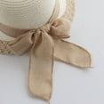 thumbnail image 4 of Karymi Kentucky Derby Hats for Women Two-Tone Crochet Straw Bucket Hat, Contrast Scalloped Brim with Linen Bowknot Ribbon, Protection Sun Summer Beach Hat Derby Hats for Women, 4 of 8