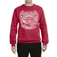 thumbnail image 2 of Wild Bobby, Shake Rattle And Roll Vintage Hot Rods Pop Culture Unisex Crewneck Graphic Sweatshirt, Vintage Heather Red, 3XL, 2 of 3