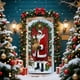 thumbnail image 1 of Seyotauo Christmas Door Cover Decoration Santa Claus Front Door Cover Xmas Hanging Banner Santa Background for Home Holiday Christmas Decoration, 1 of 6
