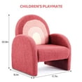 thumbnail image 4 of Ktaxon Kids Sofa with Wooden Frame, Teddy Velvet Toddler Accent Chair with Ombre Backrest, Curved Design for Playroom or Bedroom Red, 4 of 7
