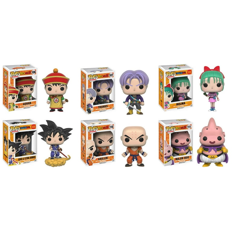 Funko POP! Animation ~ Dragonball Z Wave 2 Figure Set~ Goku, Buu, Bulma,  Gohan+