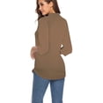 thumbnail image 5 of CEASIKERY Women's Blouse;3/4 Sleeve Tops;V Neck Casual Tunic;Loose Shirt, 5 of 13