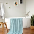 thumbnail image 5 of Mecorevxz Velvet Bath Towels 70 x 140 Inches,Extra Large & Light Weight,Quicker to Dry,Super Soft & Absorbent,Suitable for Wrap Yourself in,Blue, 5 of 6