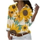 thumbnail image 2 of Fiudx Ofertas de La Semana Camisa con Botones de Solapa Estampada Serie Naranja Informal Regular de Manga Larga para Mujer, 2 of 4
