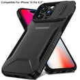 thumbnail image 3 of For iPhone 16 Pro 6.3 inch Ultimate U Design Hybrid with Camera Window Covering - Black, 3 of 5