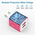 thumbnail image 4 of Compatible for iPhone Charger,2 Pack 6FT USB Charging Cable+2 Port Wall Charger Block,Fast Charging Braided Cord with USB Power Adapter Compatible for iPhone 14 13 12 11 Pro Max,iPad,AirPods(Pink), 4 of 6