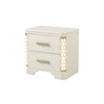 thumbnail image 5 of Beige 5 Queen Bedroom Vanity , Wood Material, Led Illuminated, Dresser, Mirror, Chest, 2 Nightstand With Headboard And Function, 5 of 6