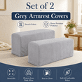 thumbnail image 7 of ABCISI 2Pcs Stretch Fabric Armrest Covers Anti-Slip Spandex Recliner Armchair Couch Armrest Protector Furniture Protector Armchair Slipcovers Grey, 7 of 7