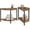 RusticBrownBlack, variant on End Tables Set of 2 - Half Round Design with Shelves - Rustic Industrial Style