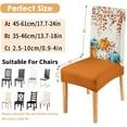 thumbnail image 3 of Fall Chair Covers Set of 6,Thanksgiving Parsons Chair slipcovers,Fall Pumpkin Kitchen Dining Room Decor Chair Seat Cover Protectors(Orange Pumpkin,6 Pack), 3 of 6
