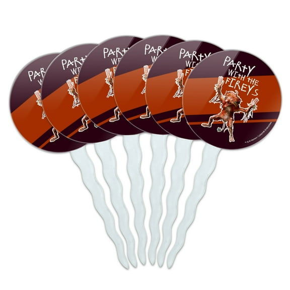 Party with the Fireys Labyrinth Cupcake Picks Toppers Decoration Set of 6