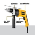 thumbnail image 3 of Taladro percutor DEWALT DW511, 7,8 A, 1/2 pulgadas, 4,3 libras, mango 360°, 3 of 8