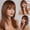 Brown, variant on Straight Synthetic Wig with Bangs for Women, Easy Styling, Party and Costume Styling, Synthetic Fiber Construction, designed as a wearable hair styling piece for party and costume styling