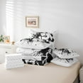 thumbnail image 6 of jejeloiu Boys Ball Game 7pcs Bedding Comforter Set,White Black Splatter Ink Queen Bedding Sets For Boys Teens Reversible, 6 of 8