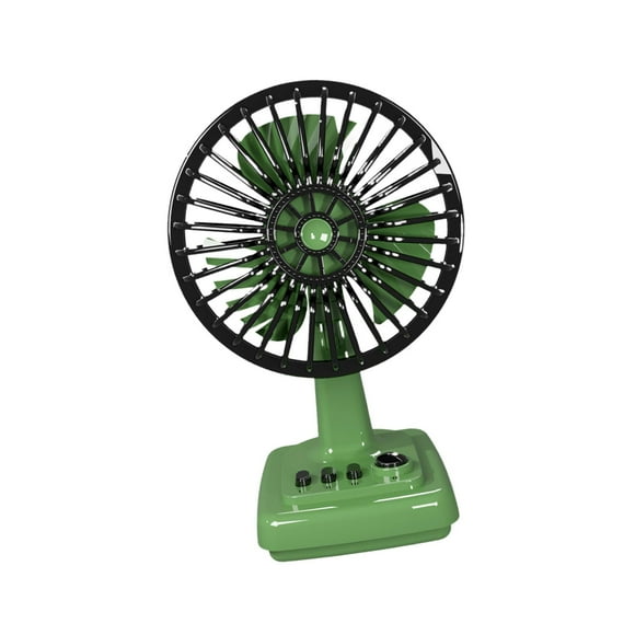 Mini ventilador de mesa de escritorio, ventilador personal de diseño retro, eléctrico, recargable, compacto, refrigeración por , portátil para el verde