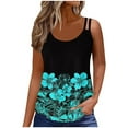 thumbnail image 2 of Lindreshi Tank Tops for Women 2024 Loose Fit 2024 Women's Spring and Summer New Tank Eyelet Embroidery Scoop Neck Fashion Print Casual Fashion Top Blouse, 2 of 7