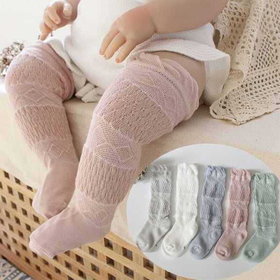 HEATSHAKING 5 Pairs Baby Socks for Toddlers and Children Stockings Long Tube for 0-1 Years Old